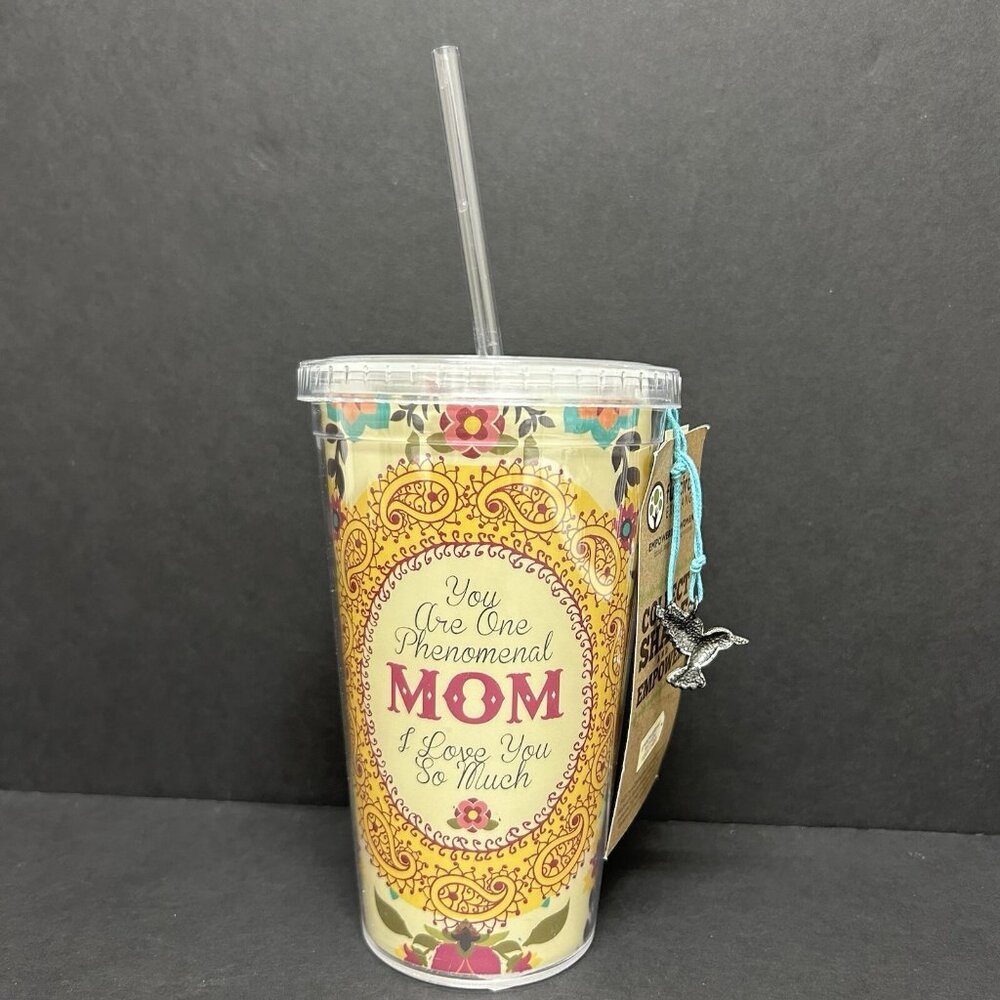 You are One Phenomenal Mom I Love You So Much Tumbler 16oz Bird Charm Mother's D